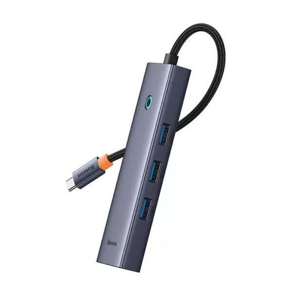 Hub Type-C to 3 x USB 3.0, RJ45 Baseus UltraJoy Series (B0005280A813-00) Space Grey - imagine 5