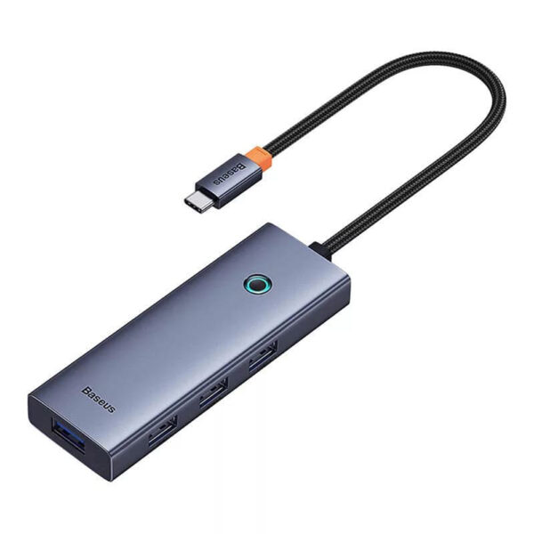 Hub Type-C la HDMI, 4xUSB, Type-C, 4K@60Hz Baseus UltraJoy (B00052807813-01) Space Grey - imagine 4