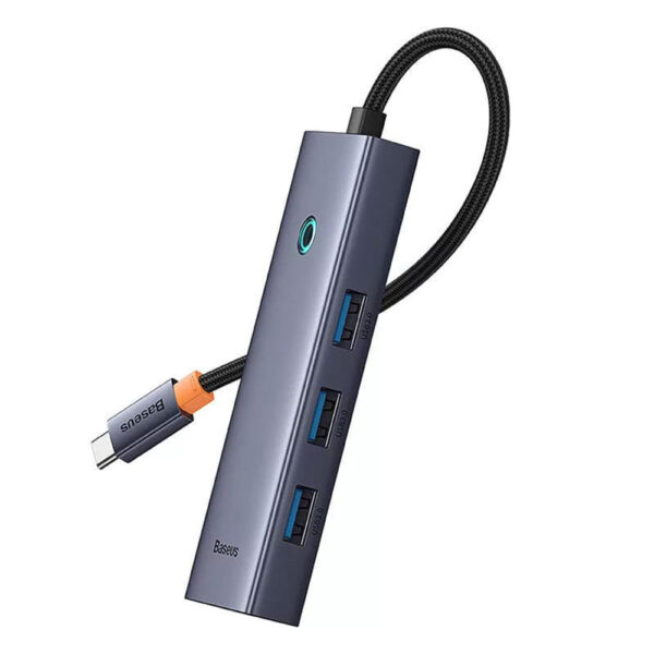 Hub Type-C la HDMI, 4xUSB, Type-C, 4K@60Hz Baseus UltraJoy (B00052807813-01) Space Grey - imagine 2