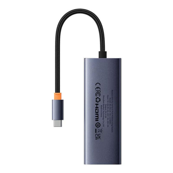 Hub Type-C la HDMI, 4xUSB, Type-C, 4K@60Hz Baseus UltraJoy (B00052807813-01) Space Grey - imagine 5