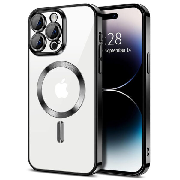 Husa pentru iPhone 14 Pro Max Techsuit Luxury Crystal MagSafe Black