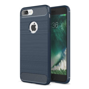 Husa pentru iPhone 8 Plus Techsuit Carbon Silicone Blue
