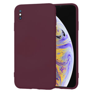 Husa pentru iPhone XS Max Techsuit SoftFlex Plum Red